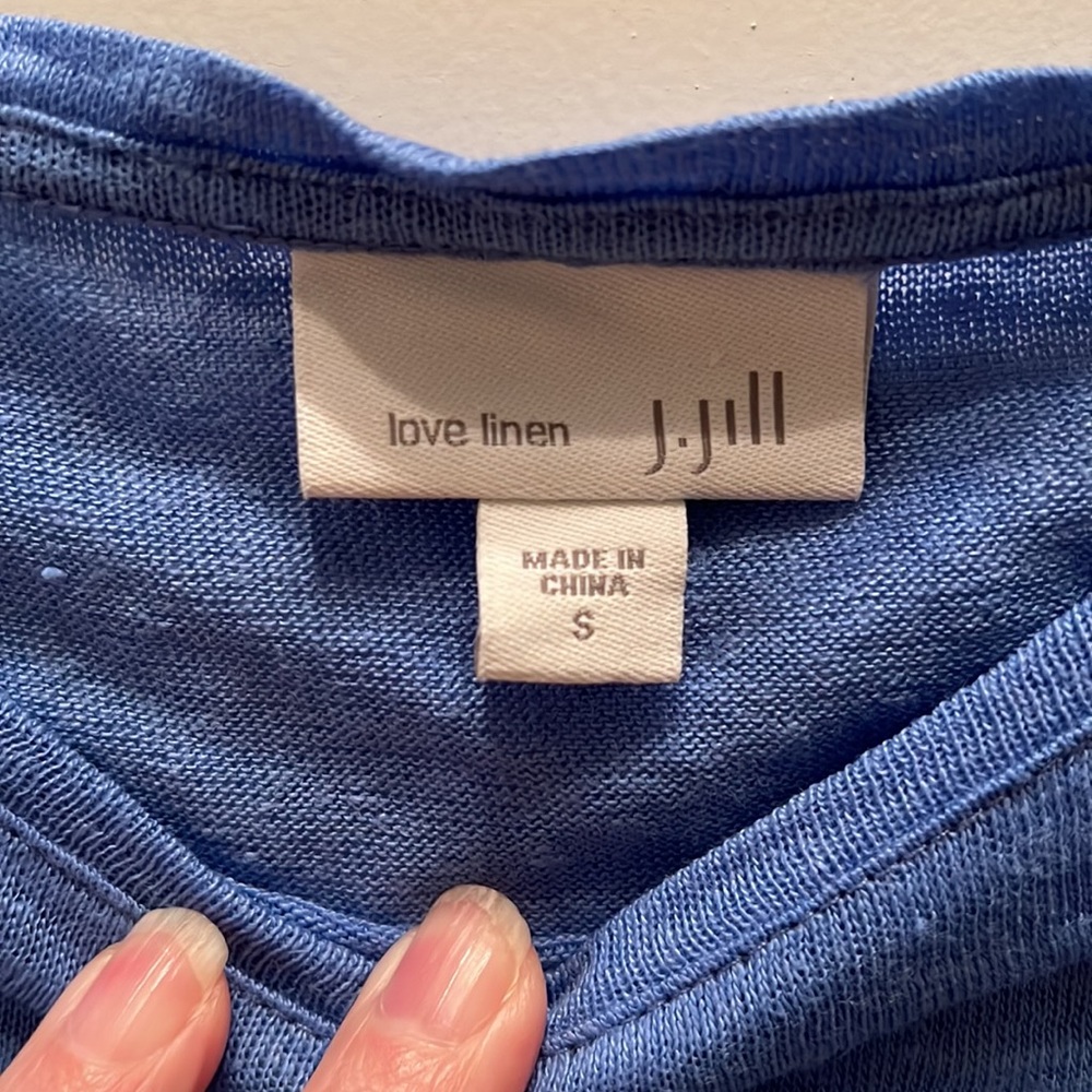 J jill 100% linen blue tank top - Picture 3 of 5